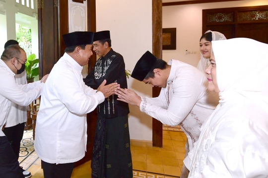 Idulfitri, Prabowo Silaturahmi ke Rumah Jokowi di Solo