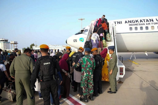 Boeing 737 TNI AU Jemput Warga Indonesia Meninggalkan Sudan