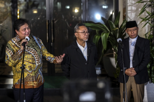 Pertemuan Ketua Partai Koalisi Indonesia Bersatu Tanggapi PPP Dukung Ganjar Capres
