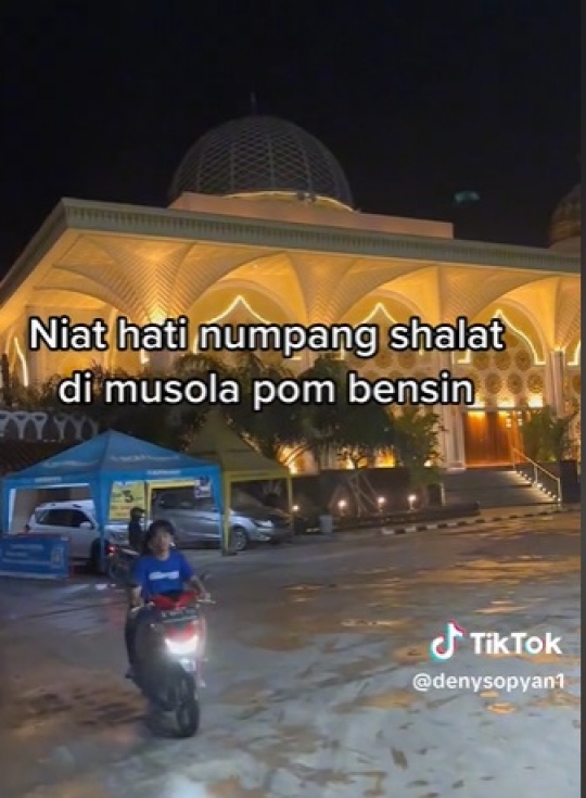 Megah dan Cantik, SPBU Ini Punya Masjid yang Bikin Takjub 'Lebih Megah dari Pomnya'