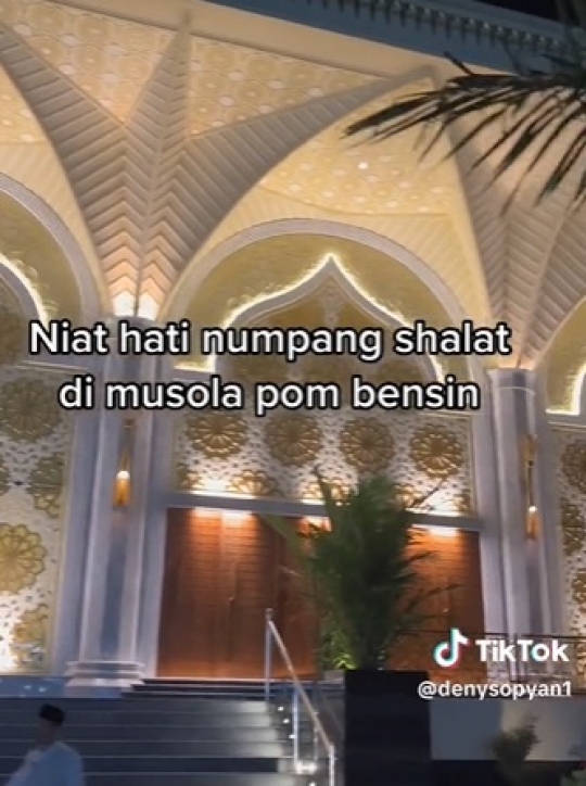 Megah dan Cantik, SPBU Ini Punya Masjid yang Bikin Takjub 'Lebih Megah dari Pomnya'