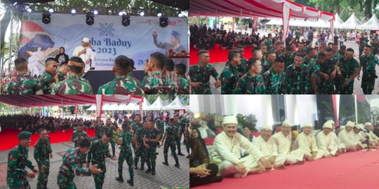 Momen Istimewa Prajurit TNI AD 'Goyang' Masyarakat Adat Baduy, Penuh Keakraban