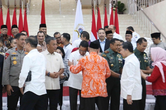 Kemesraan Heru Budi dan Prasetyo Edi di Acara Silaturahmi Forkopimda DKI