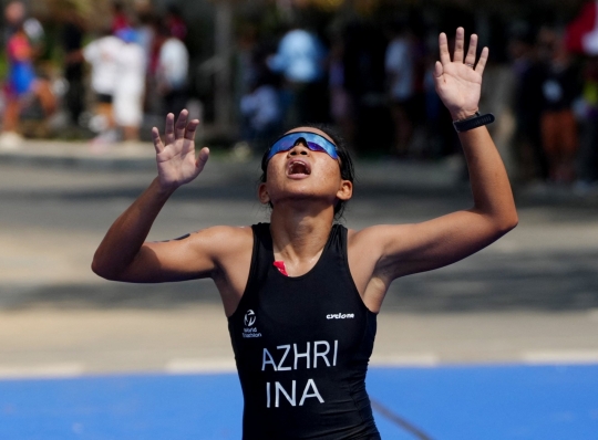 Kompak Atlet Triathlon Putra-Putri Indonesia Sumbang Perunggu di SEA Games 2023