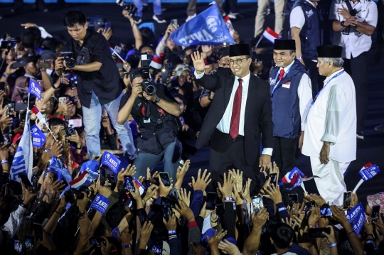 Pidato di Depan Petinggi Partai & Relawan, Anies Baswedan Disambut Meriah di Senayan