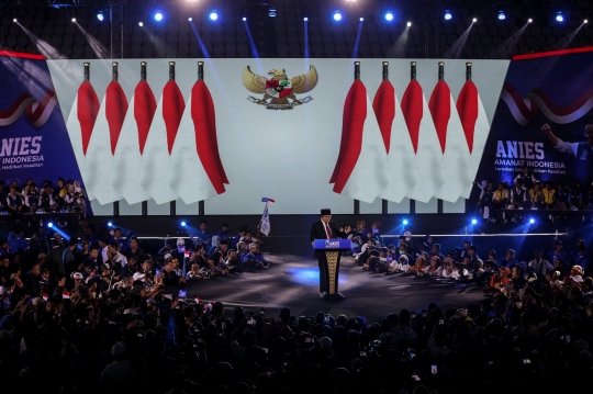 Pidato di Depan Petinggi Partai & Relawan, Anies Baswedan Disambut Meriah di Senayan