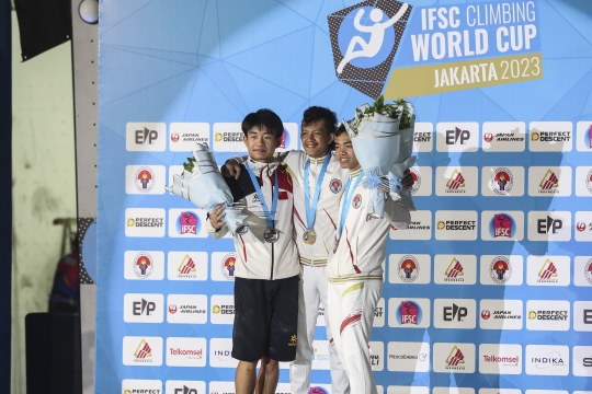 Raharjati Nursamsa Raih Juara Dunia di IFSC Climbing World Cup 2023