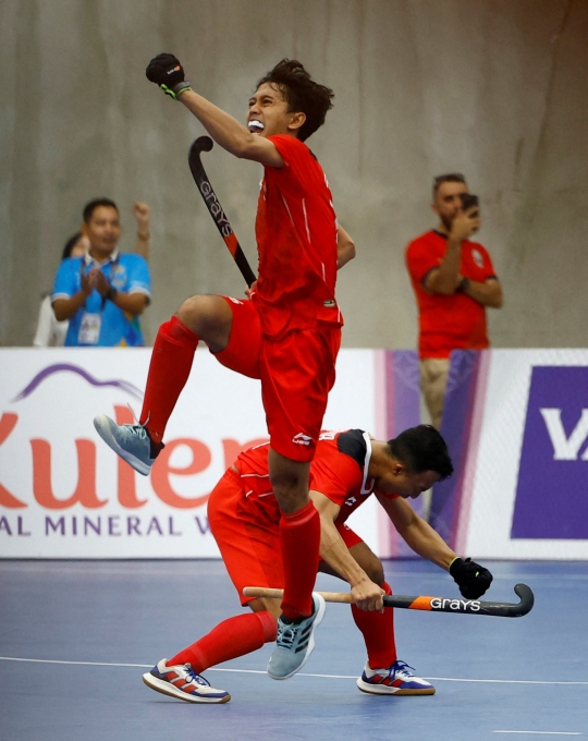 Tekuk Malaysia, Timnas Hoki Indoor Indonesia Cetak Sejarah Raih Emas di SEA Games