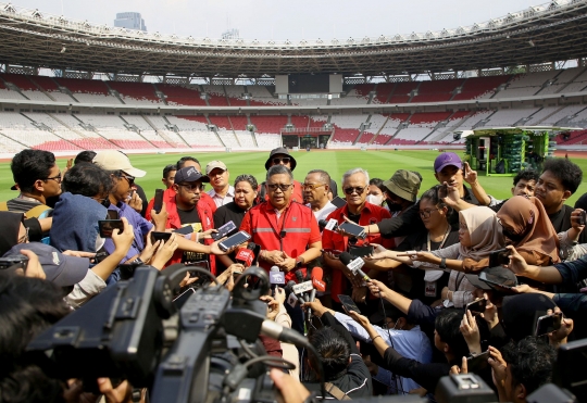 Hasto Cek Kesiapan GBK untuk Acara Puncak Bulan Bung Karno 2023