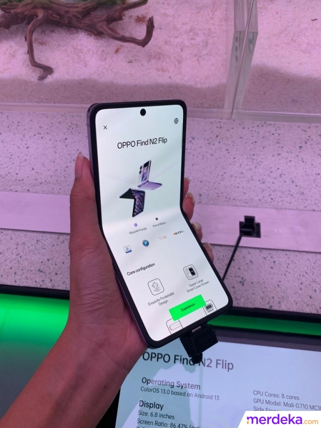 Foto : Begini Penampakan HP Layar Lipat OPPO Find N2 Flip Yang Baru ...