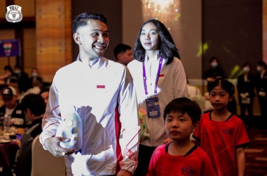 Potret Pebulutangkis Indonesia di Welcoming Dinner Sudirman Cup 2023