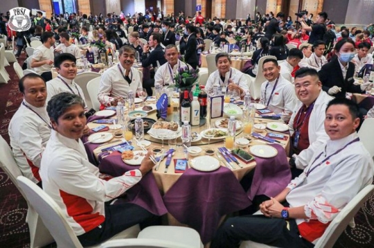 Potret Pebulutangkis Indonesia di Welcoming Dinner Sudirman Cup 2023