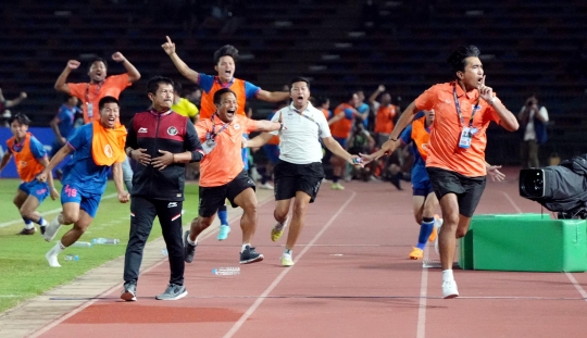 Foto: Ini Selebrasi Provokatif Thailand di Bench Timnas Indonesia yang Picu Keributan