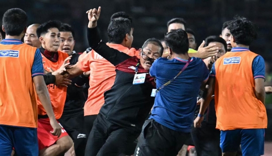 Momen Keributan Final SEA Games, Manajer Timnas Indonesia Dipukuli Staf Thailand