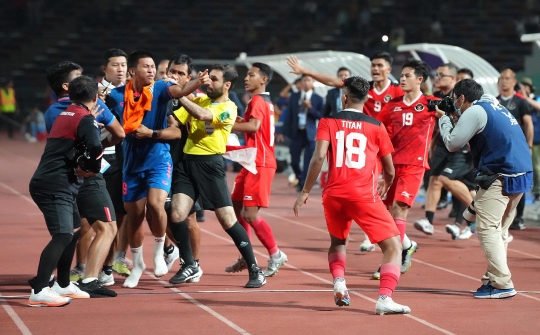 Momen Keributan Final SEA Games, Manajer Timnas Indonesia Dipukuli Staf Thailand