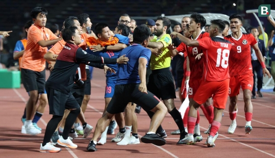 Momen Keributan Final SEA Games, Manajer Timnas Indonesia Dipukuli Staf Thailand