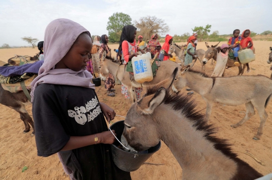 Perjuangan Warga Sudan Melarikan Diri dari Konflik Naik Keledai