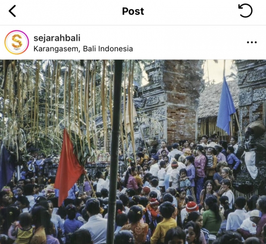 Momen Lawas Warga Bali Memadati Pura Karangasem Tahun 1984, Peringati Hari 'Pujawali'