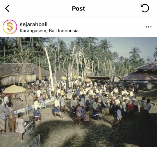 Momen Lawas Warga Bali Memadati Pura Karangasem Tahun 1984, Peringati Hari 'Pujawali'