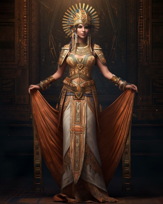 Foto Ilustrasi Cantiknya Cleopatra Versi AI, Ada yang Berkulit Hitam