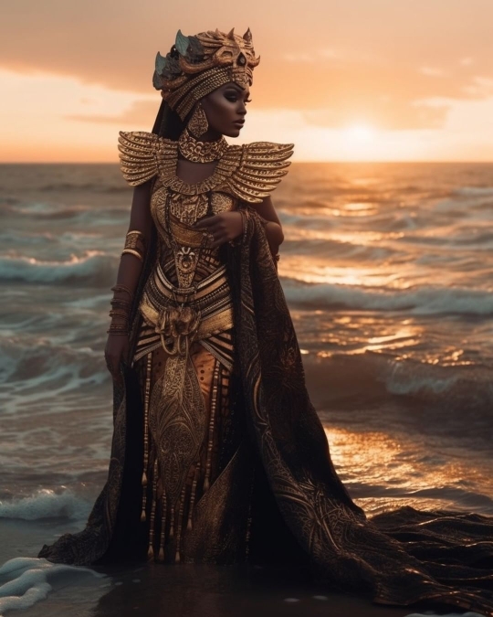 Foto Ilustrasi Cantiknya Cleopatra Versi AI, Ada yang Berkulit Hitam