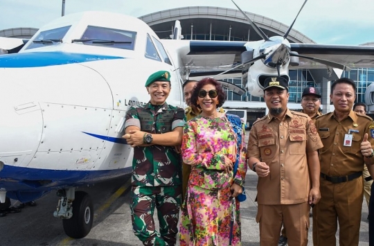 Keseruan Jenderal TNI Jawara Silat Dampingi Eks Menteri di Peluncuran Penerbangan