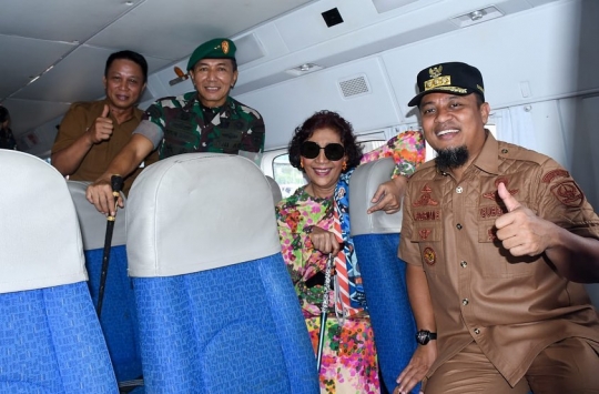 Keseruan Jenderal TNI Jawara Silat Dampingi Eks Menteri di Peluncuran Penerbangan