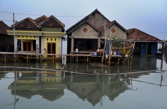 Derita Warga Timbulsloko, Dulu Tinggal di Daratan Kering Kini Terkepung Air Laut