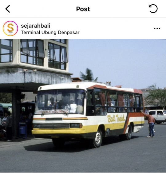 Penampakan Bus Jadul Era 90-an Beroperasi di Pulau Bali, Momennya Bikin Nostalgia