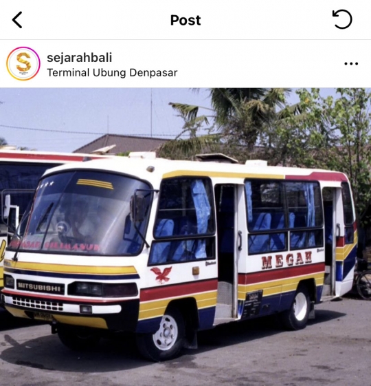 Penampakan Bus Jadul Era 90-an Beroperasi di Pulau Bali, Momennya Bikin Nostalgia