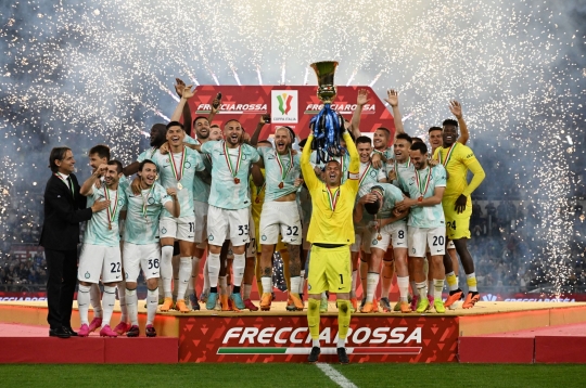 Selebrasi Inter Milan Sukses Juara Coppa Italia
