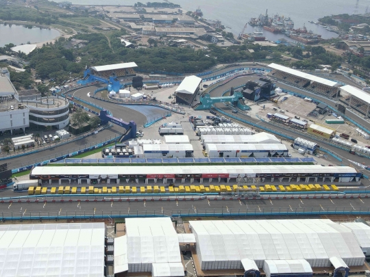 Persiapan Menyambut Balapan Formula E di Jakarta International E-Prix Circuit