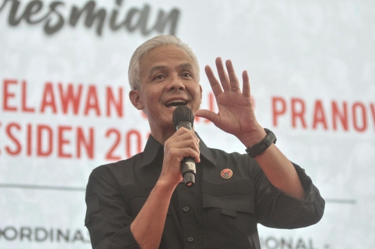 Ganjar Pranowo Pidato Menggebu-Gebu saat Peresmian Rumah Aspirasi Relawan