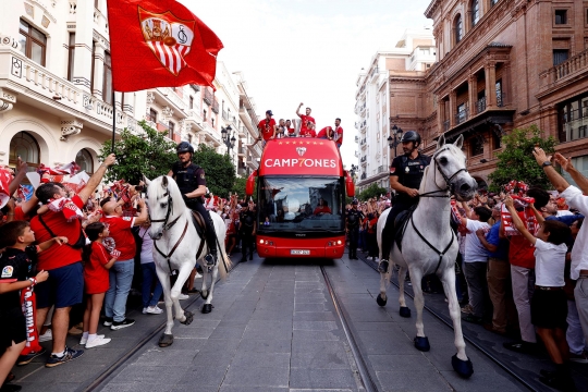 Juara Liga Europa Tujuh Kali, Sevilla Disambut Bak Pahlawan