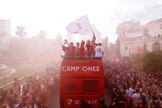 Juara Liga Europa Tujuh Kali, Sevilla Disambut Bak Pahlawan