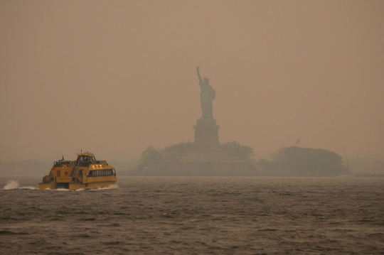 Ketika Kabut Asap Kebakaran Hutan Selimuti New York, Ini Penampakannya