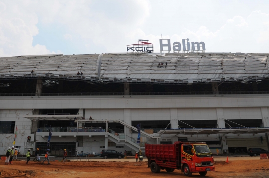 Intip Progres Pengerjaan Stasiun Kereta Cepat Jakarta-Bandung di Halim