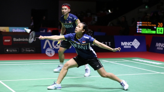 Aksi Rinov/Pitha Tumbangkan Wakil Prancis Dua Set Langsung di Indonesia Open 2023