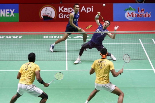 Tak Berkutik, Fajar/Rian Menyerah Hadapi Ganda India di Indonesia Open 2023