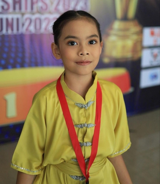 Potret Cantik Jaggira Anak Tria The Changcuters Ikuti Kompetisi Wushu Curi Perhatian