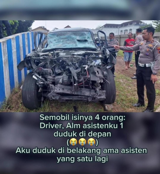 Kronologi Kecelakaan Angela Lee, Mobil Ringsek Tabrak Truk Hingga Tak Sadarkan Diri