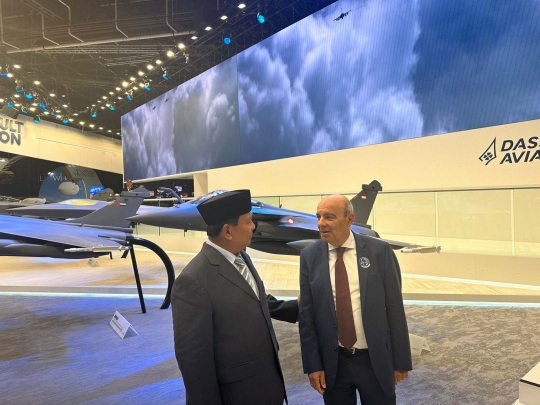 Momen Akrab Menhan Prabowo dan Bos Pesawat Tempur Rafale di Paris Air Show 2023