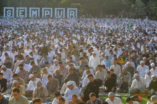 Gelar Salat Idul Adha, Jemaah Muhammadiyah Padati Taman Sempur di Bogor