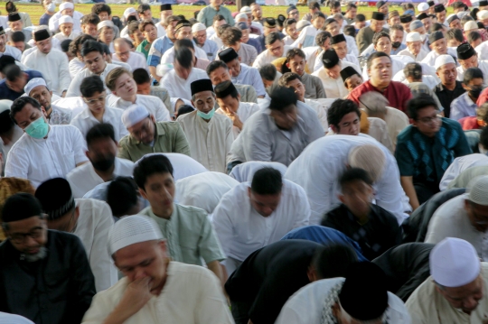 Pantauan Udara Salat Idul Adha Muhammadiyah di Lapangan Masjid Al-Azhar