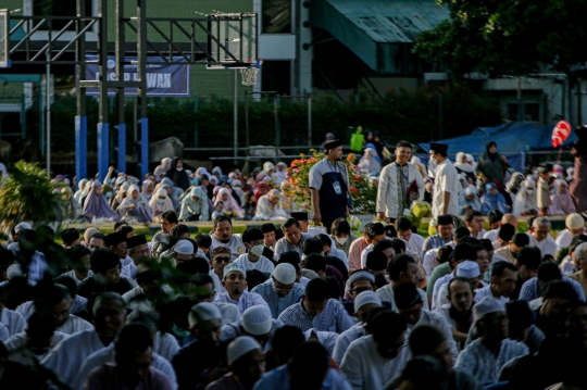 Pantauan Udara Salat Idul Adha Muhammadiyah di Lapangan Masjid Al-Azhar