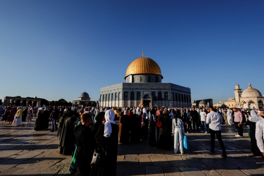 Salat Idul Adha di Komplek Masjid Al Aqsa Berlangsung Khusyuk dan Damai