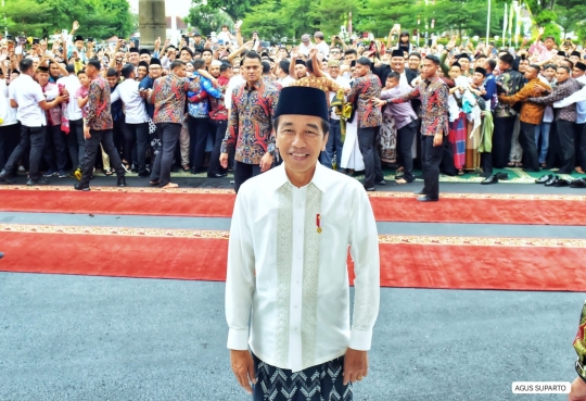 Momen Presiden Jokowi Salat Iduladha di Istana Yogyakarta Bersama Masyarakat