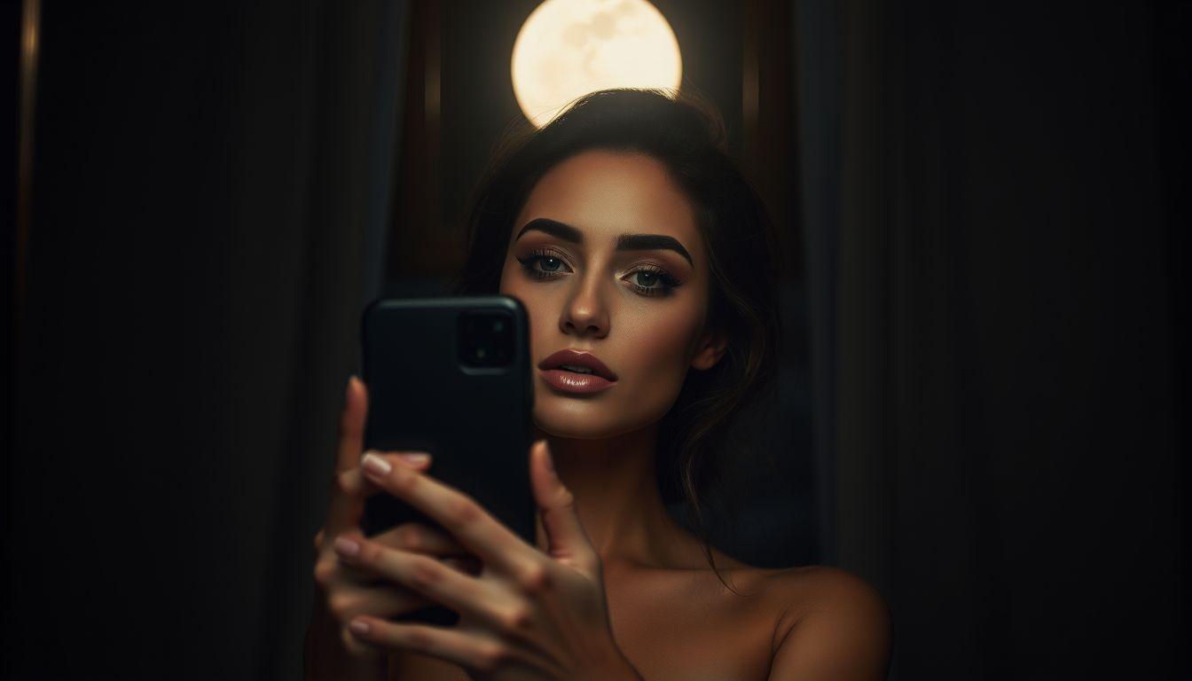 Night Mirror Selfie Captions