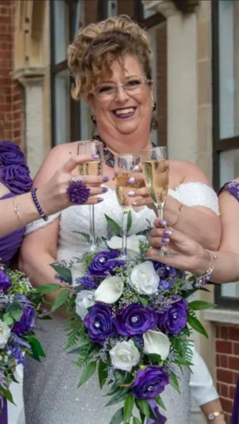 Sarah Wilkinson told BBC Radio Suffolk she saved up for 20 years to plan the wedding.