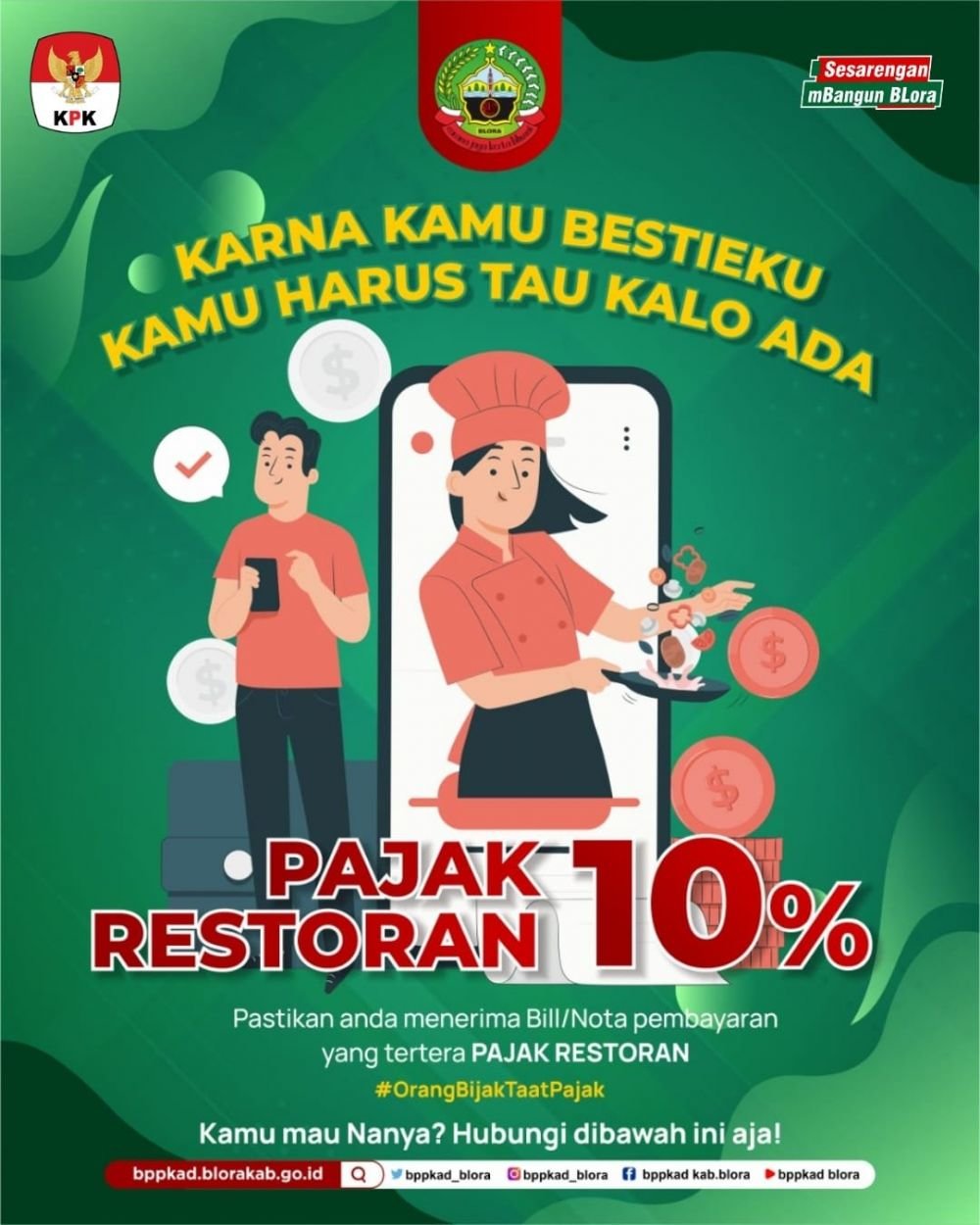 Pajak Restoran 10% Dipungut Dari Konsumen Untuk Pembiayaan Pembangunan ...